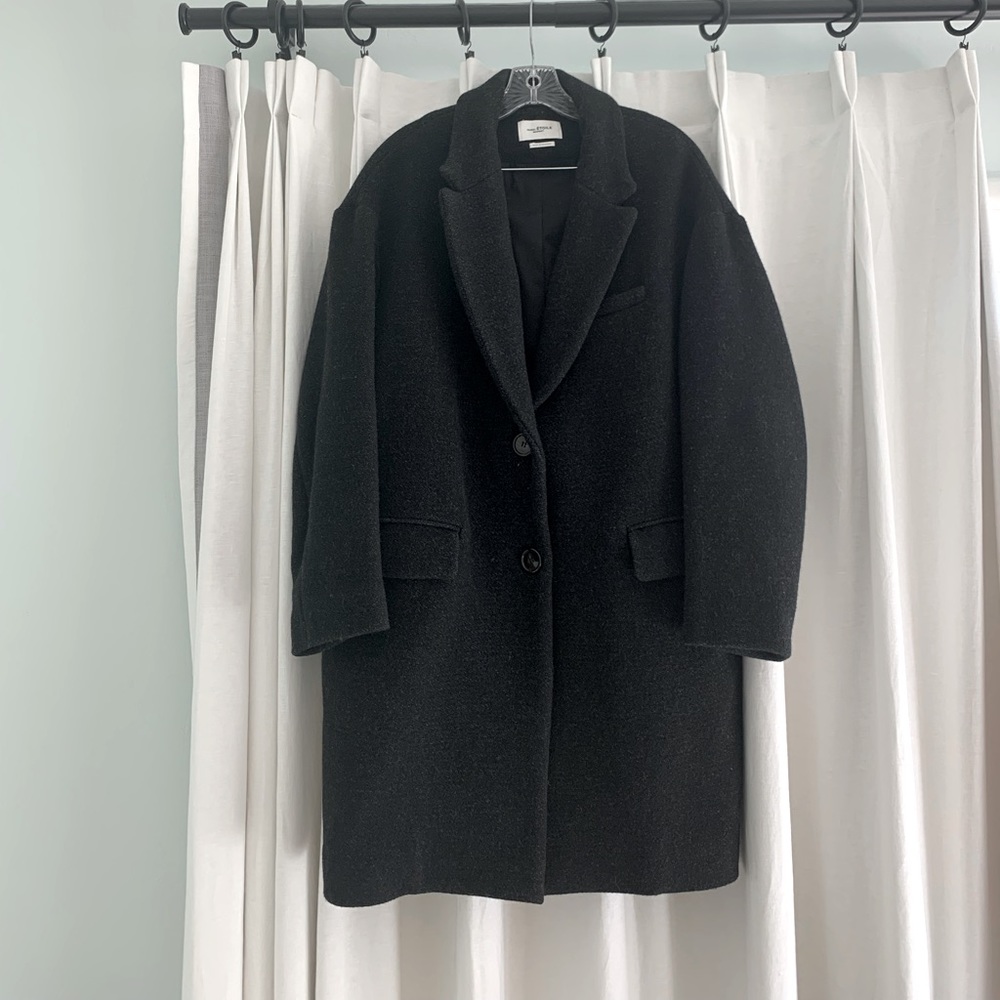 Isabel Marant Étoile Limiza Wool Coat - Blck